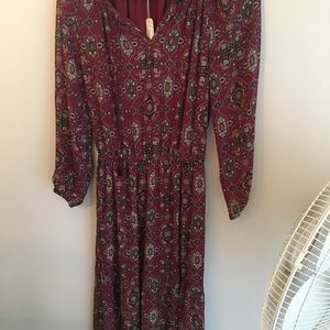 Mauve floral maxi dress!